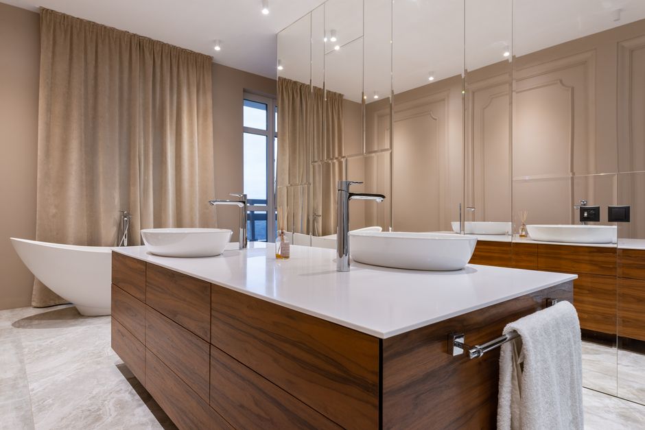 Modern luxury bathroom interior